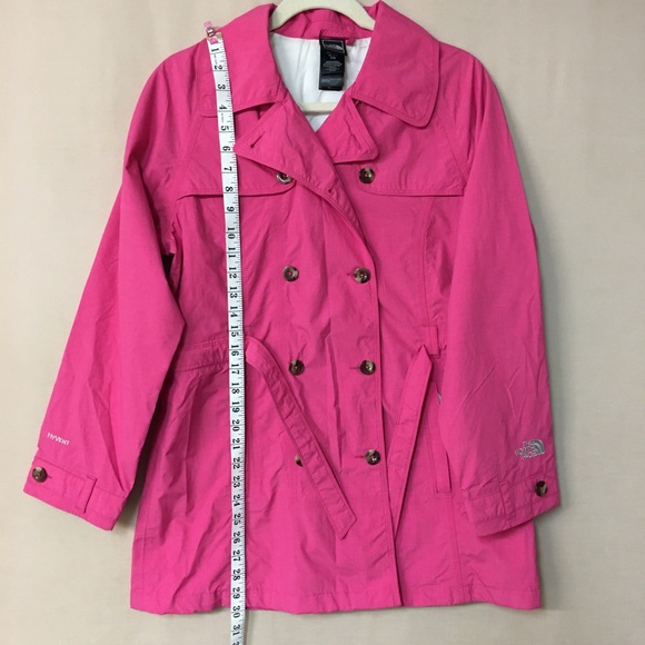 The North Face Hyvent Pink Trench Coat. Girl size XL(18), Fit for Ladies’ Sz S - Picture 13 of 13